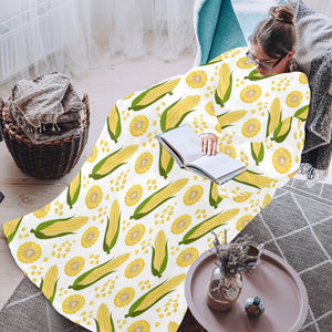 Corn Pattern Print Design 05 Blanket Robe with Sleeves