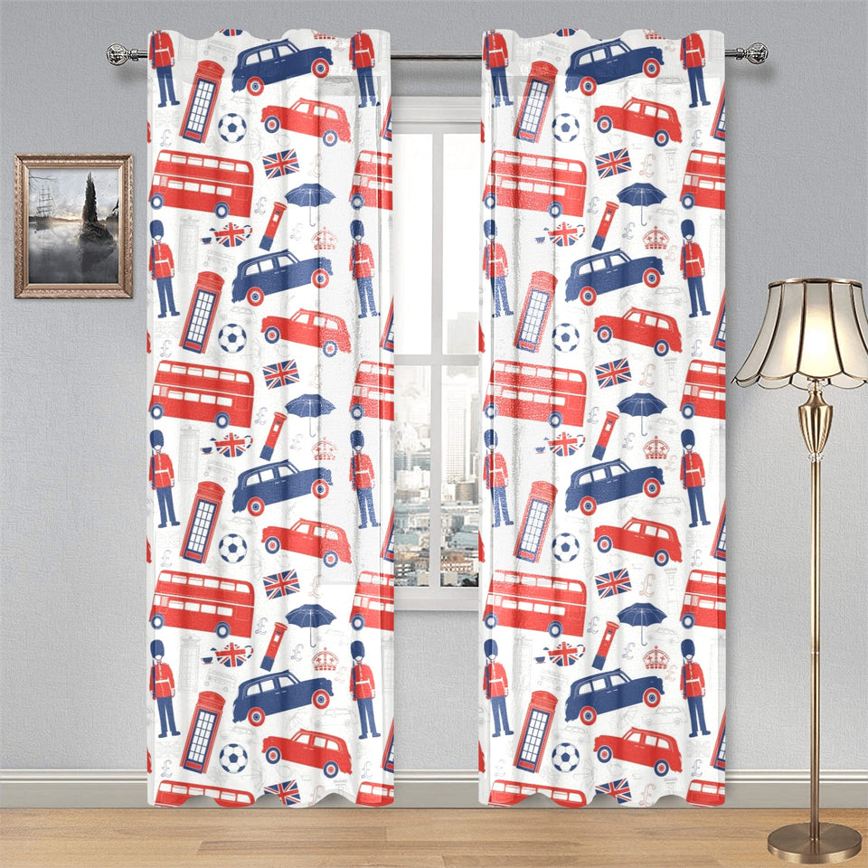 British Pattern Print Design 03 Gauze Curtain
