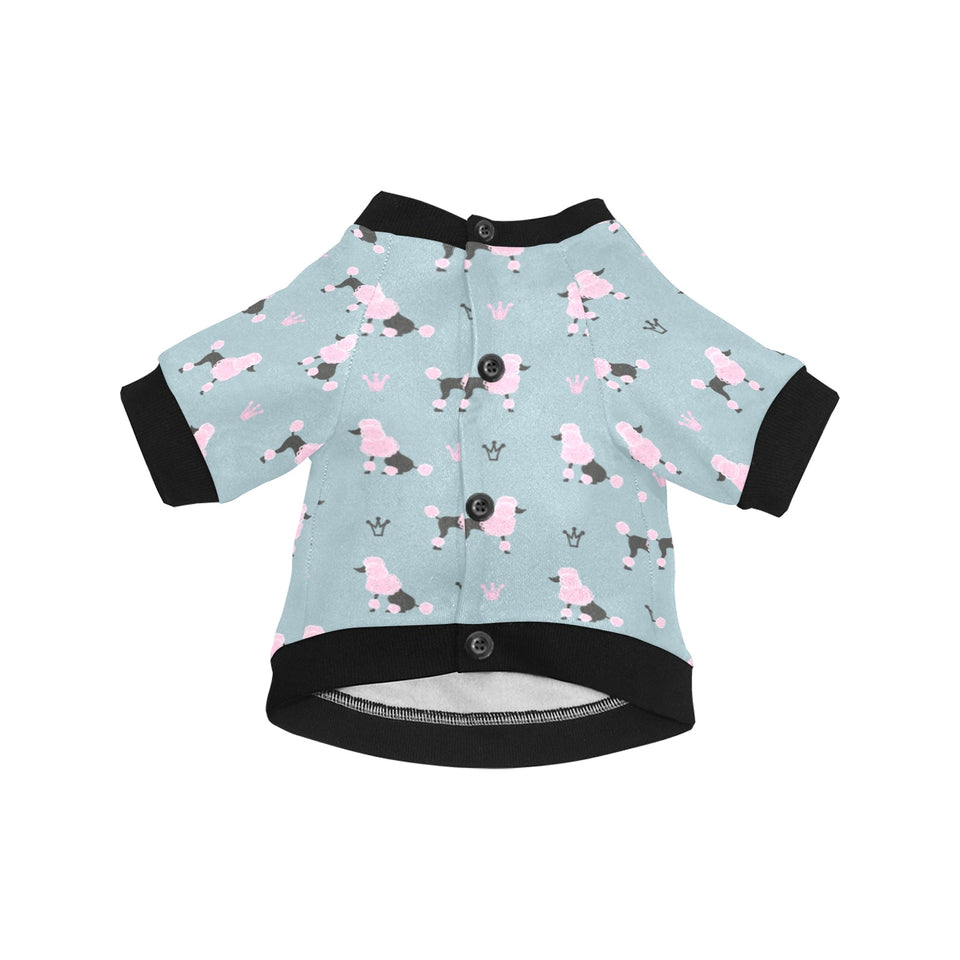 poodle dog pattern All Over Print Pet Dog Round Neck Fuzzy Shirt