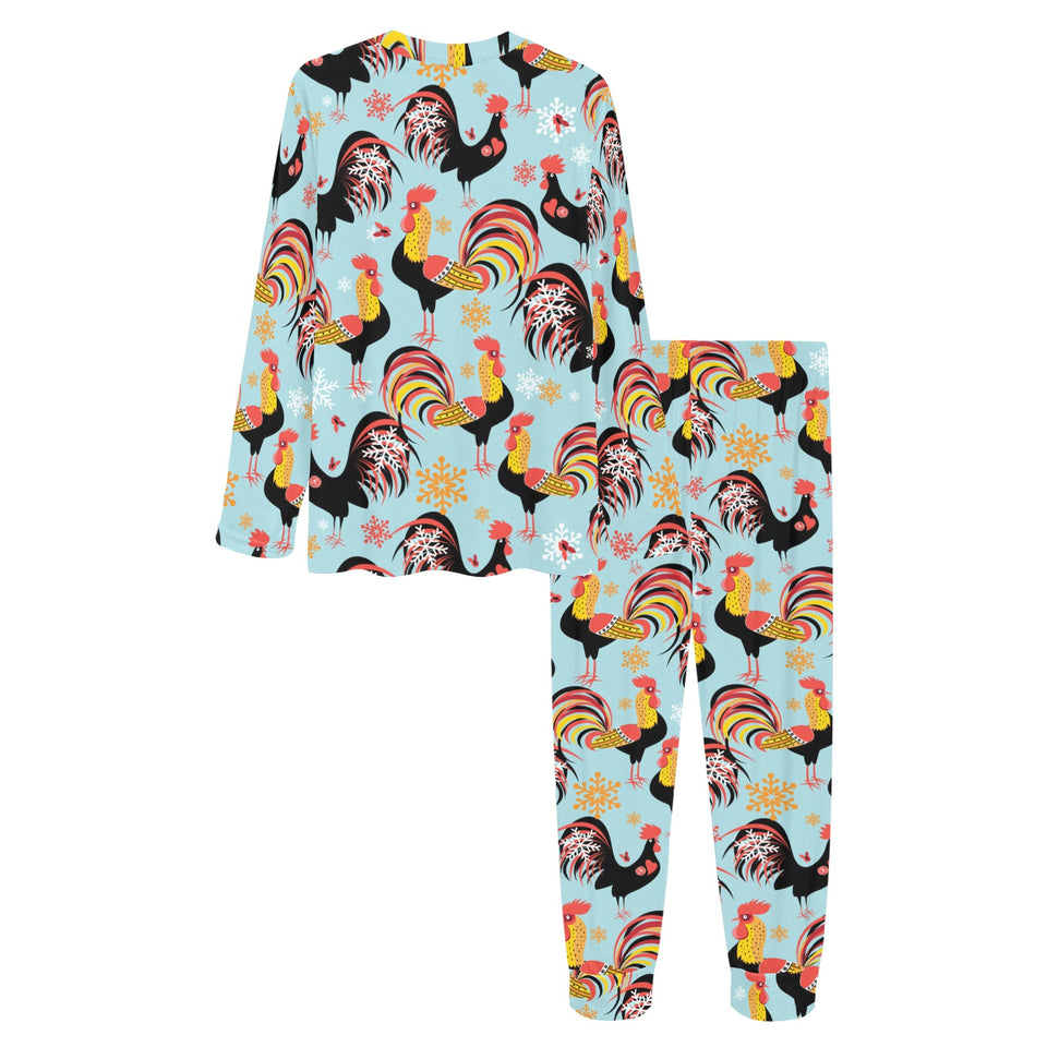 Rooster chicken cock snowfalke Women's All Over Print Pajama Set