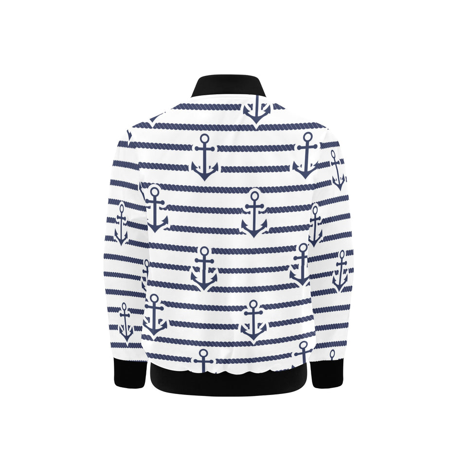 Anchor rope nautical pattern Kids' Boys' Girls' Bomber Jacket