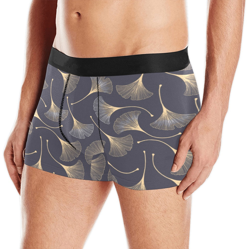 Gold ginkgo leaves Men's All Over Print Boxer Briefs Men's Underwear