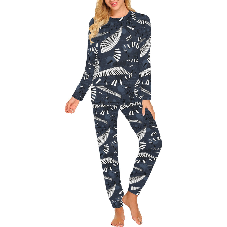 Piano Pattern Print Design 02 Women's All Over Print Pajama Set