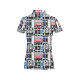 Skate Board Pattern Print Design 04 Women's All Over Print Polo Shirt