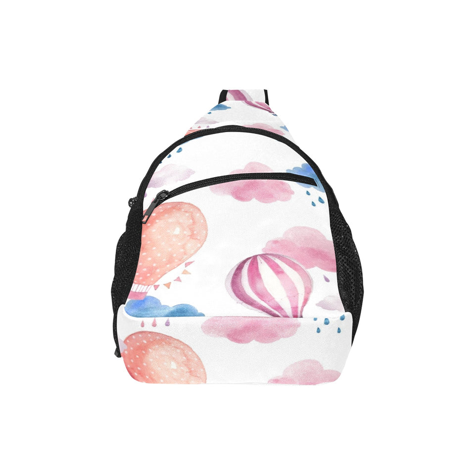 Watercolor air balloon cloud pattern All Over Print Chest Bag