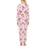 Cute little mermaid pattern Women's All Over Print Pajama Set