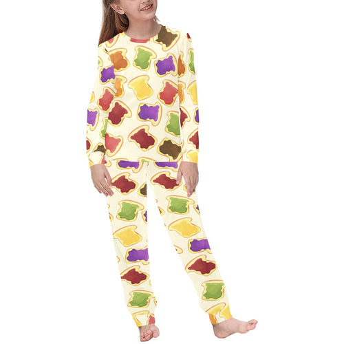 Bread Toast Pattern Print Design 02 Kids' Boys' Girls' All Over Print Pajama Set