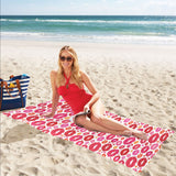Lips Pattern Print Design 01 Beach Towel
