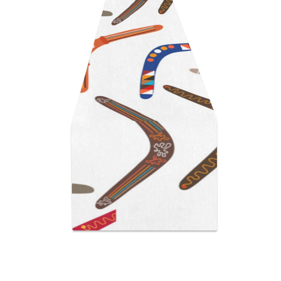 Boomerang Australian aboriginal ornament pattern Table Runner