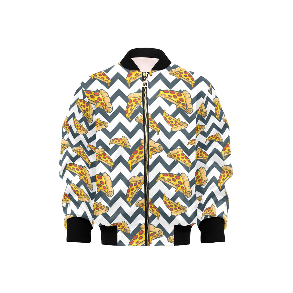 Pizza design pattern Kids' Boys' Girls' Bomber Jacket