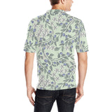 hand drawn blueberry pattern Men's All Over Print Polo Shirt