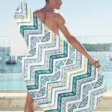 zigzag chevron paint design pattern Beach Towel