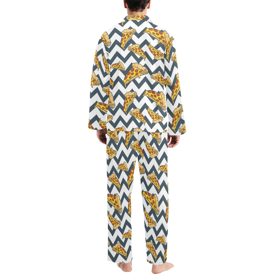 Pizza design pattern Men's Long Pajama Set