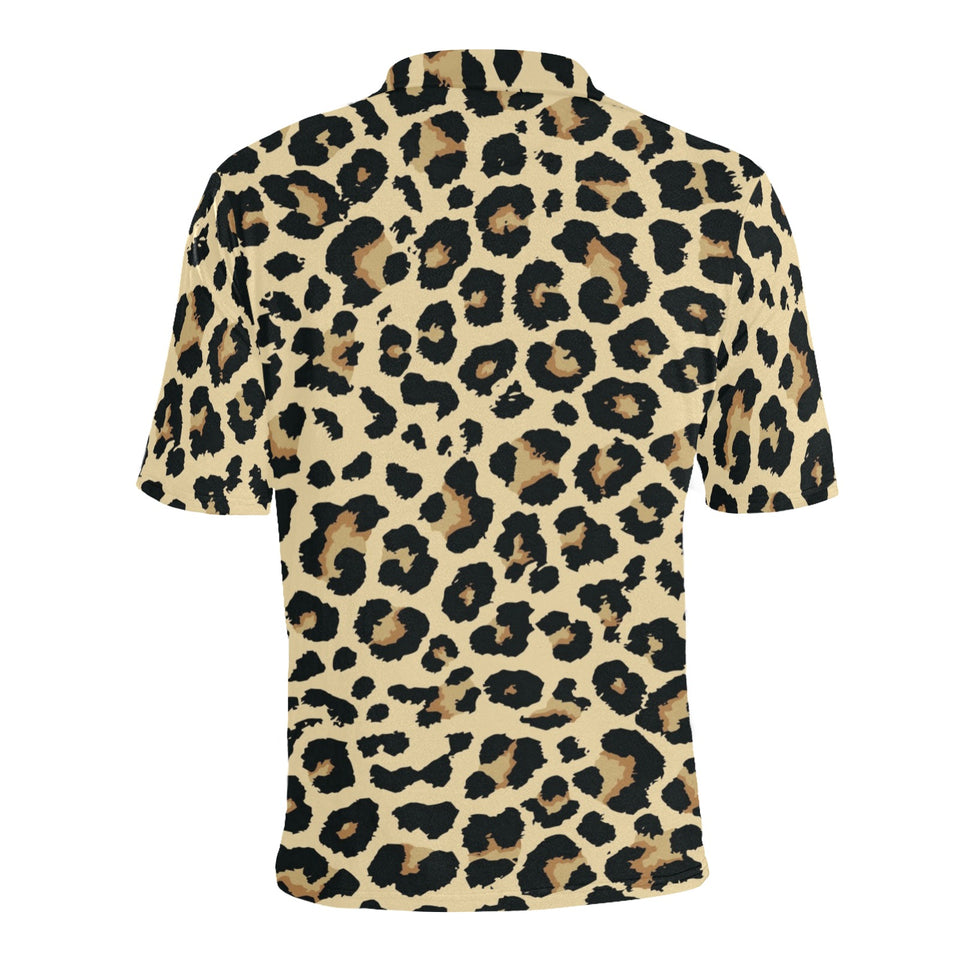 Leopard print design pattern Men's All Over Print Polo Shirt