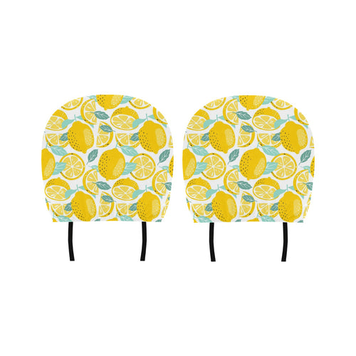 lemon design pattern Car Headrest Cover