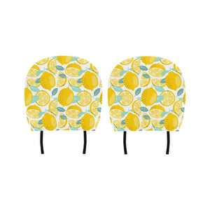 lemon design pattern Car Headrest Cover