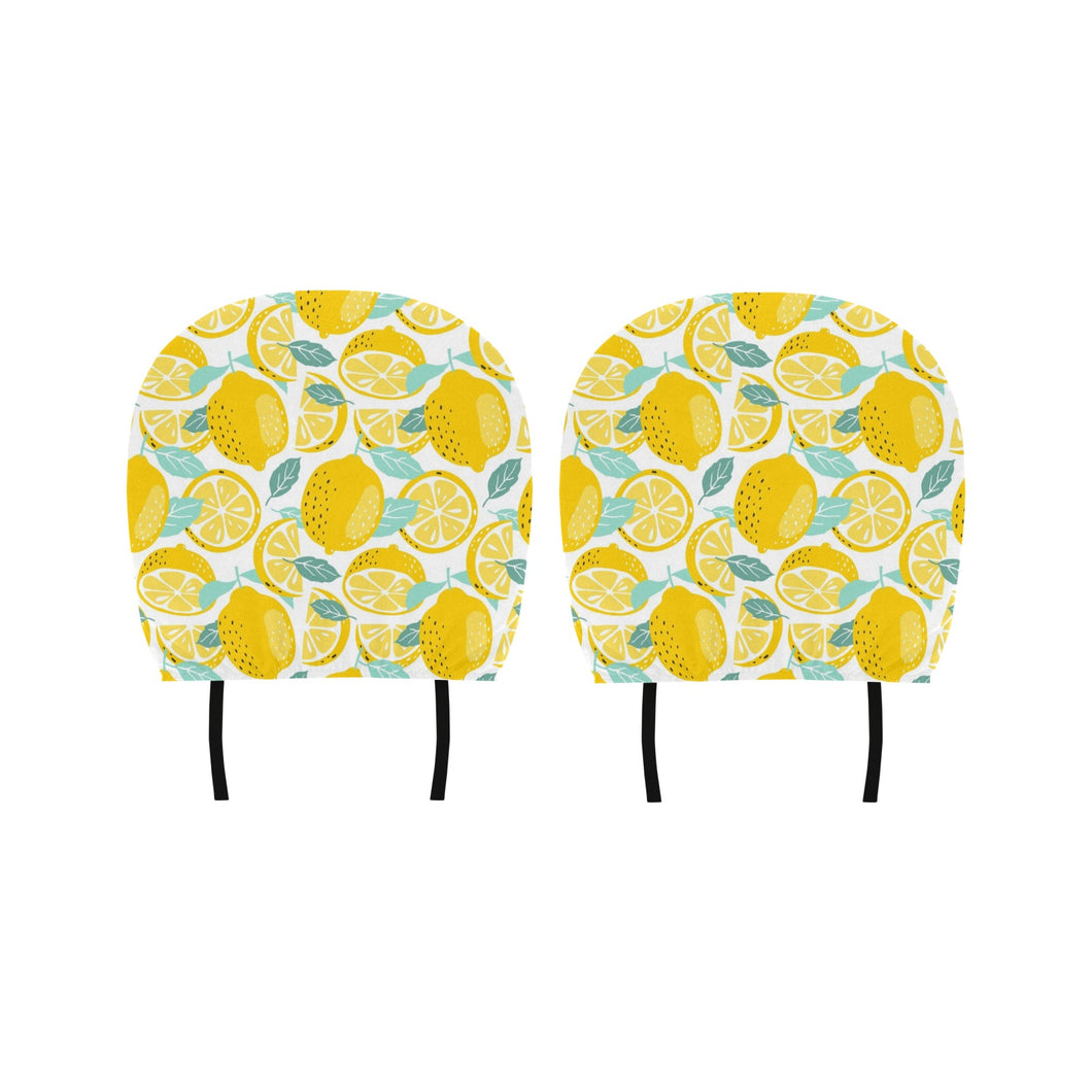lemon design pattern Car Headrest Cover