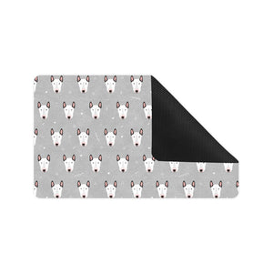 Bull Terrier Pattern Print Design 05 Doormat
