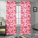 Lips Pattern Print Design 01 Gauze Curtain