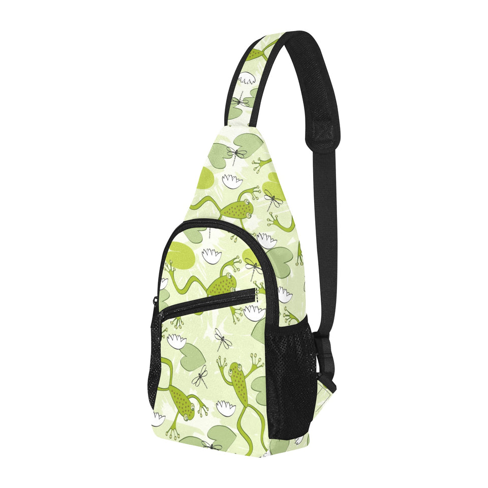 Cute frog dragonfly pattern All Over Print Chest Bag