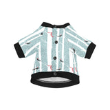 Crows christmas hat scarf All Over Print Pet Dog Round Neck Fuzzy Shirt