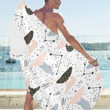 Polar bears star poka dot pattern Beach Towel