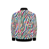 Colorful zebra skin pattern Kids' Boys' Girls' Bomber Jacket