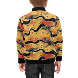 Kangaroo Australian aboriginal art pattern Kids' Boys' Girls' Bomber Jacket