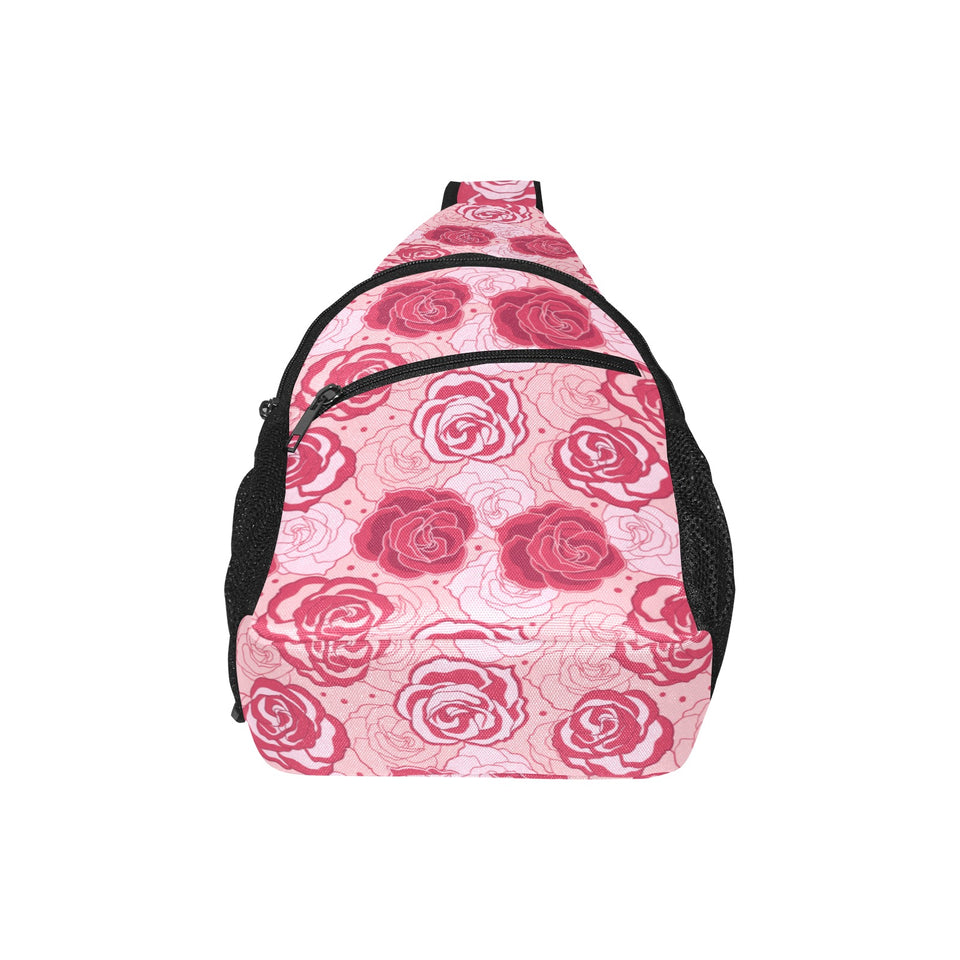Rose Pattern Print Design 02 All Over Print Chest Bag