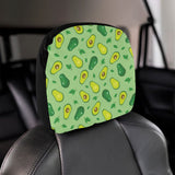 Avocado pattern green background Car Headrest Cover