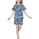 Shell design pattern Kids' Boys' Girls' V-Neck Short Pajama Set