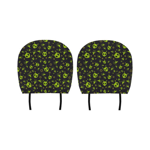 Alien Pattern Print Design 02 Car Headrest Cover