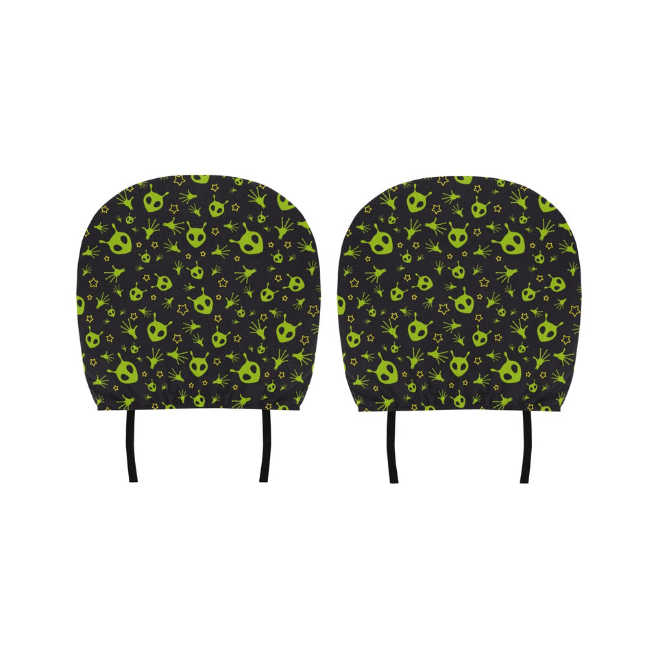 Alien Pattern Print Design 02 Car Headrest Cover