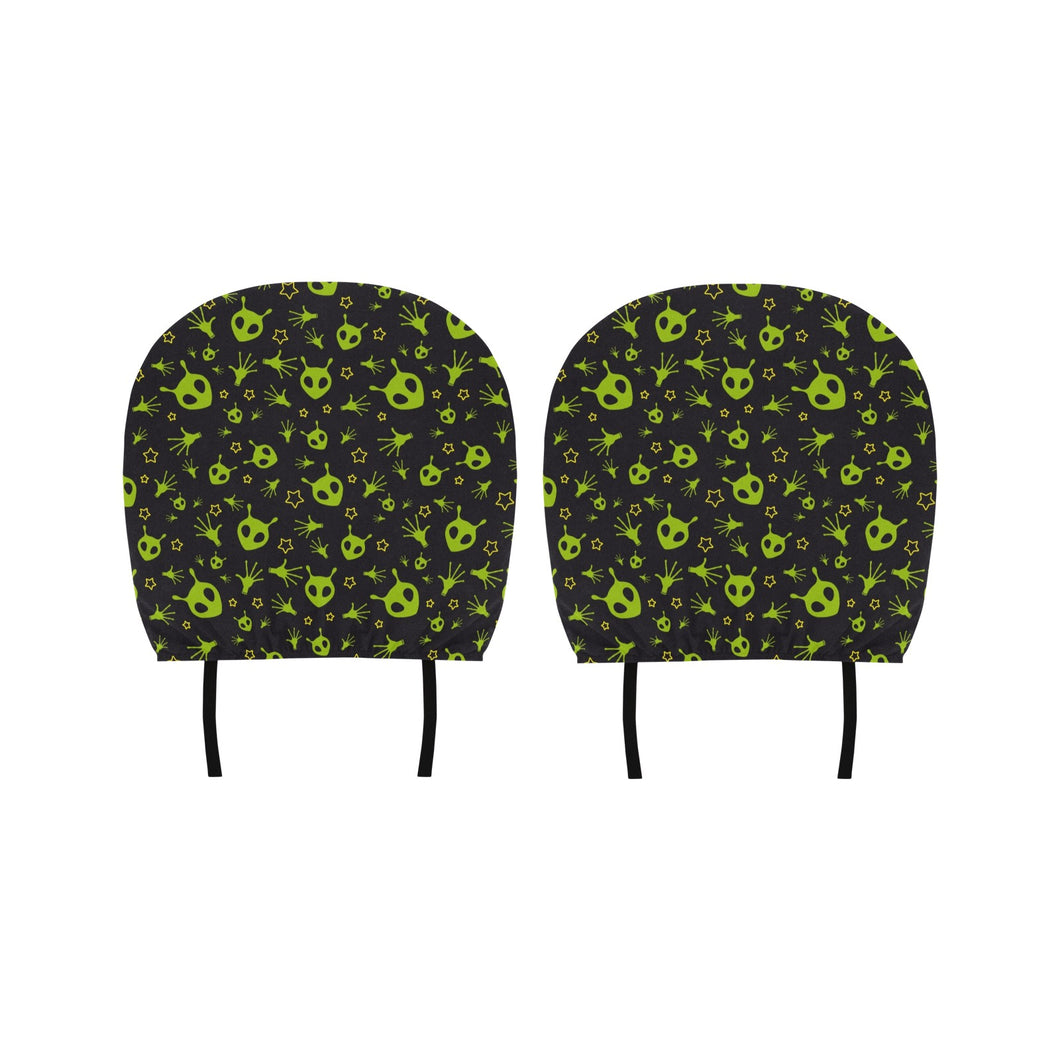 Alien Pattern Print Design 02 Car Headrest Cover