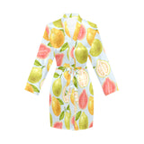 Guava design pattern Women's Long Sleeve Belted Night Robe