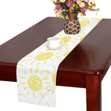 hand drawn sun pattern Table Runner
