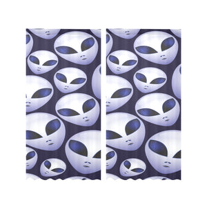 Alien Pattern Print Design 01 Gauze Curtain