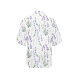Hand painting Watercolor Lavender Women's All Over Print Hawaiian Shirt