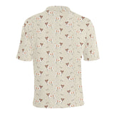 Jack Russel Pattern Print Design 02 Men's All Over Print Polo Shirt