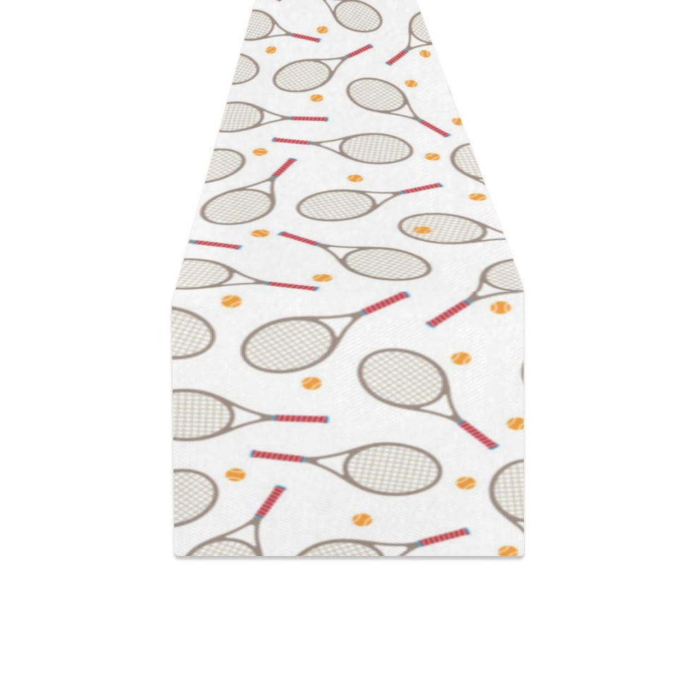 Tennis Pattern Print Design 04 Table Runner