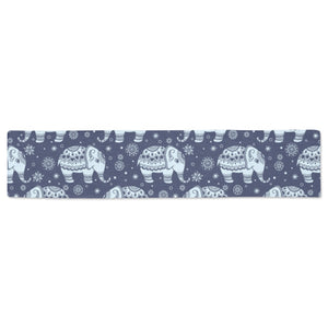 Elephant tribal design pattern Table Runner