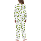 Sketch funny frog pattern Kids' Boys' Girls' All Over Print Pajama Set