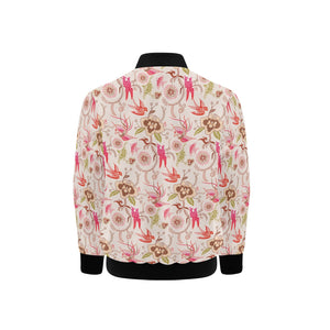 Swallow Pattern Print Design 01 Kids' Boys' Girls' Bomber Jacket