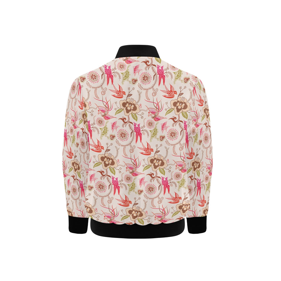 Swallow Pattern Print Design 01 Kids' Boys' Girls' Bomber Jacket