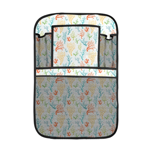 Coral Reef Pattern Print Design 02 Car Seat Back Organizer