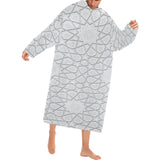 arabic star pattern Blanket Robe with Sleeves