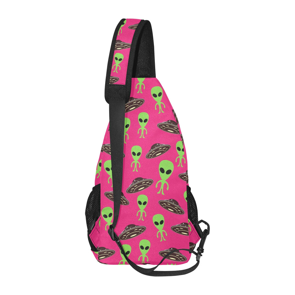 Alien Pattern Print Design 03 All Over Print Chest Bag
