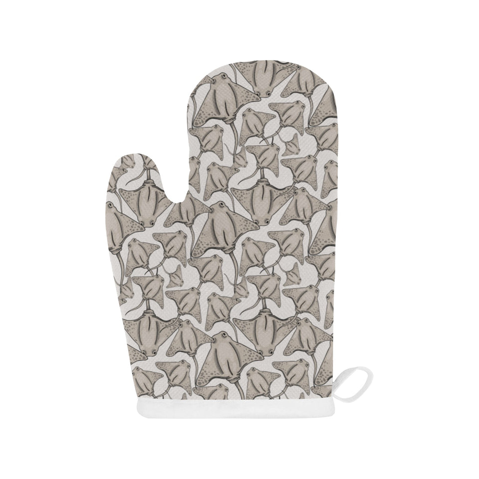 Stingray Pattern Print Design 05 Heat Resistant Oven Mitts