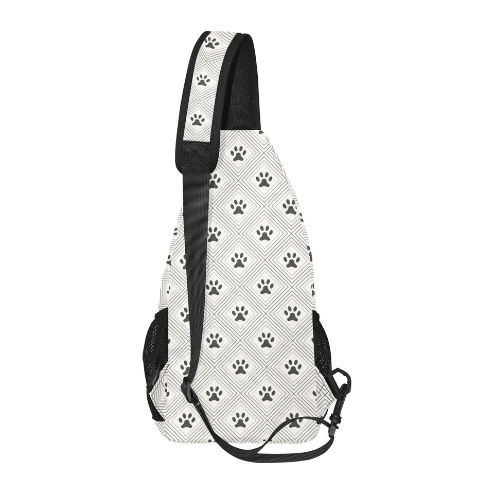 Dog Paws Pattern Print Design 03 All Over Print Chest Bag