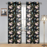 Hummingbird Pattern Print Design 03 Gauze Curtain